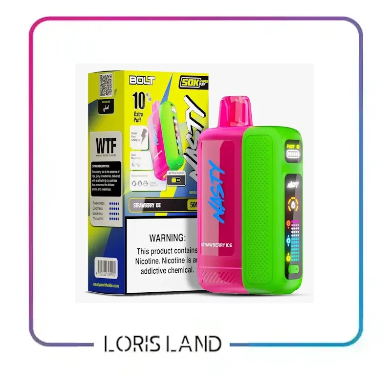 پاد یکبار مصرف توت فرنگی یخ نستی ۵۰ هزار پاف